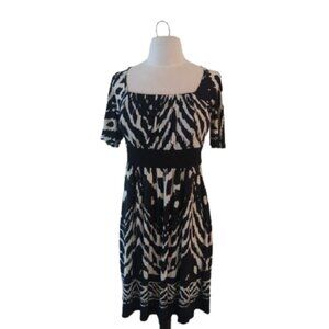 Carole Little Career Mini Dress, Black/Off White, Size 12